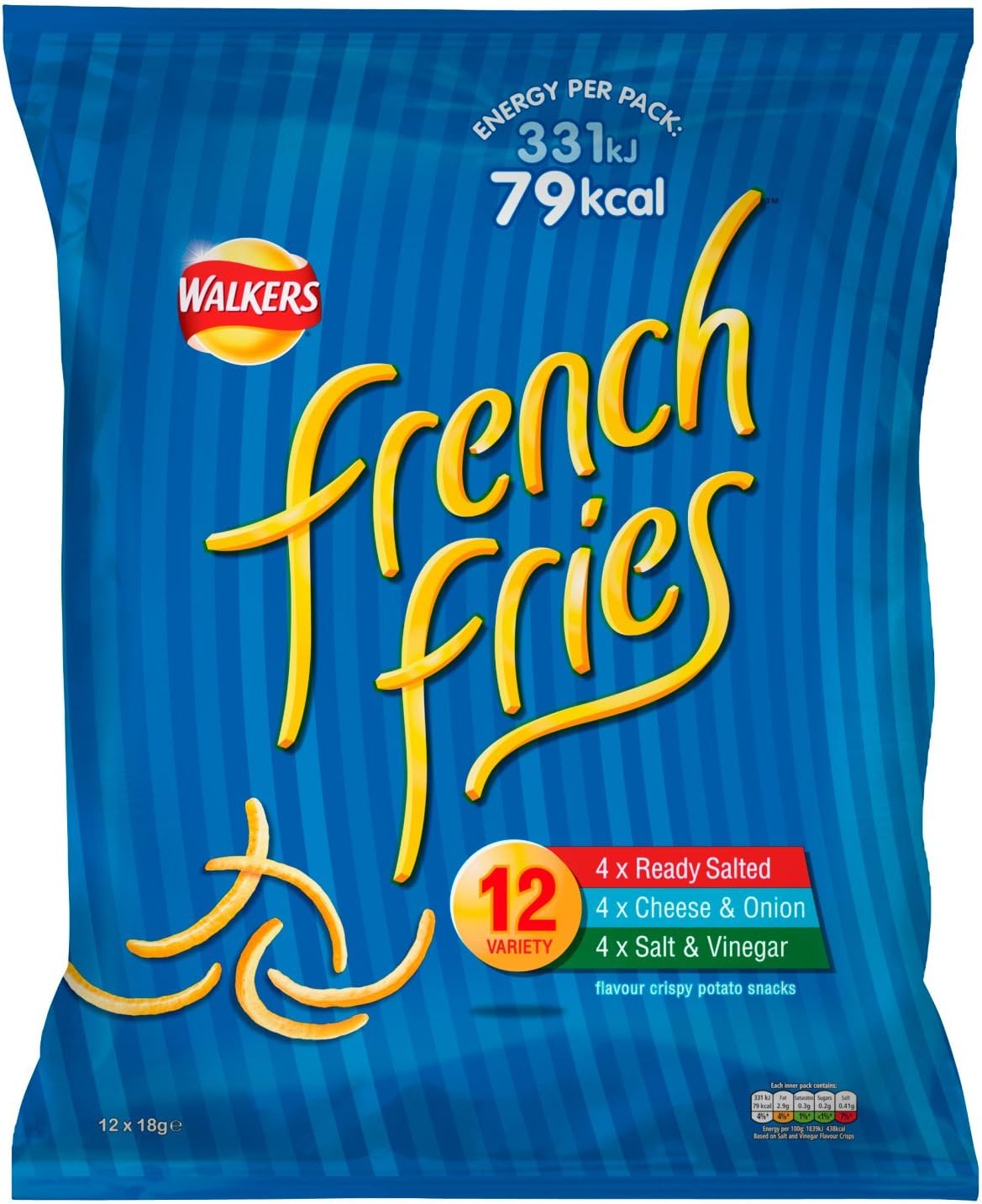 Walkers French Fries Variety Multipack Snacks 12 x 18g