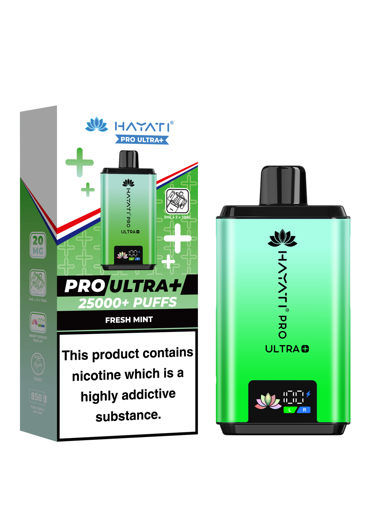 Hayati Pro Ultra Plus 25K Prefilled Kit - 20mg