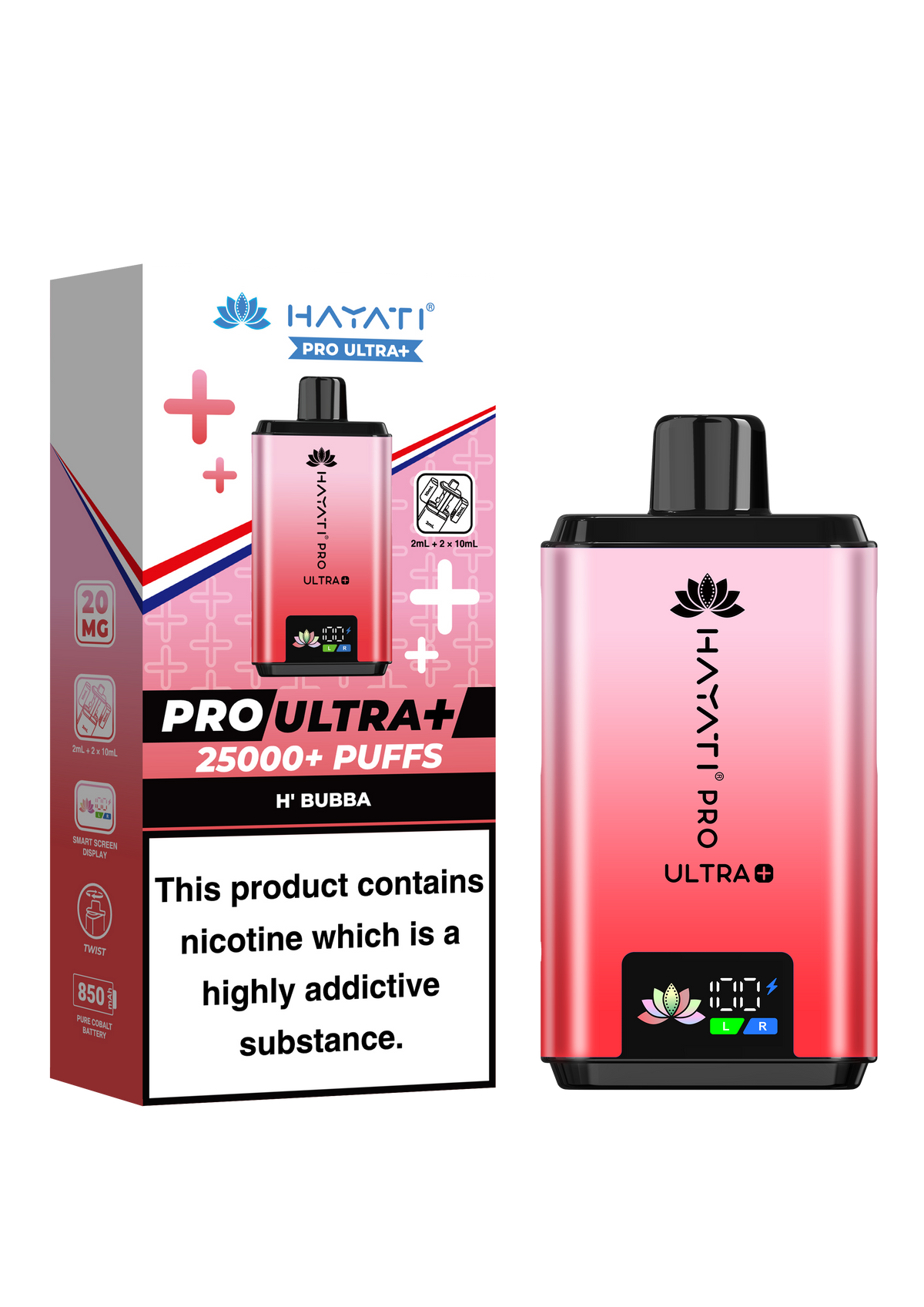 Hayati Pro Ultra Plus 25K Prefilled Kit - 20mg