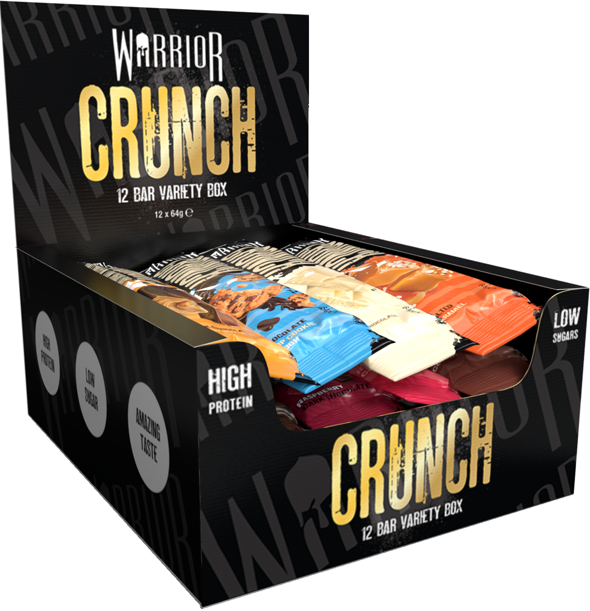 Warrior Crunch Protein Bars Variety Box 12 x 64g