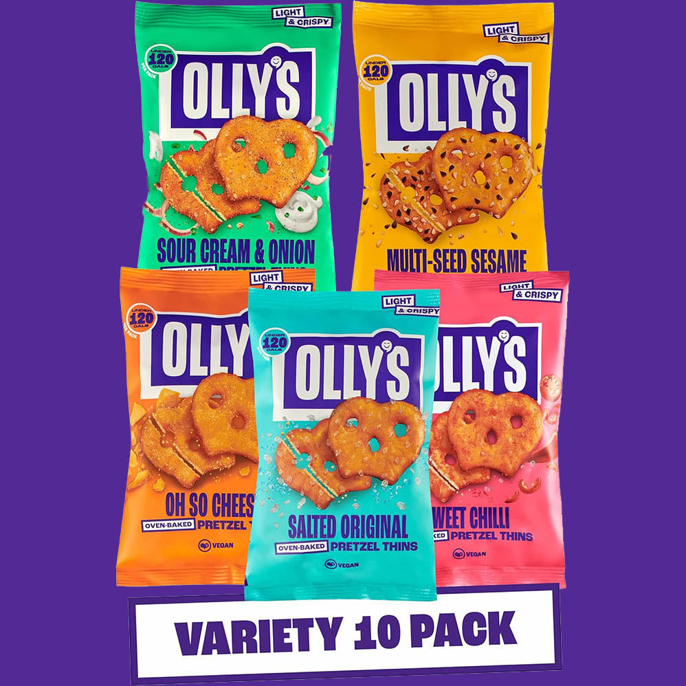 OLLY'S Pretzel Thins Variety Pack – 10 x 35g