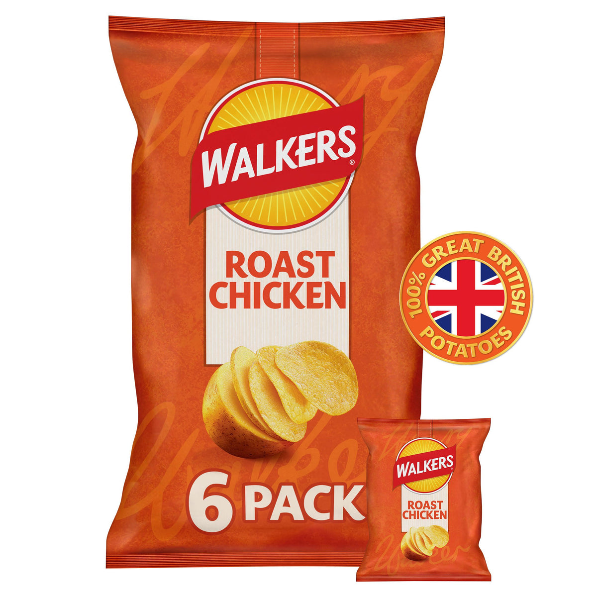 Walkers Roast Chicken Multipack Crisps 6 x 25g