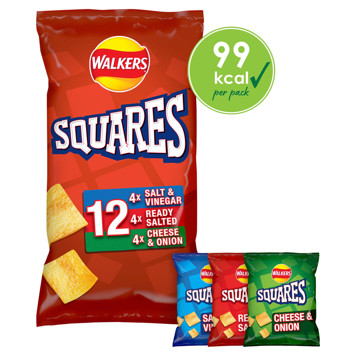 Walkers Squares Variety Multipack Crisps 12 x 22g